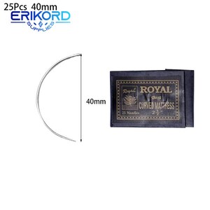 25pcs C Type Curved Mattress Needles Hand Sewing Home Household Repair Sewing Needles Perfect to Attach Welt Cording Curved Sewing Needle 25Pcs 40mm