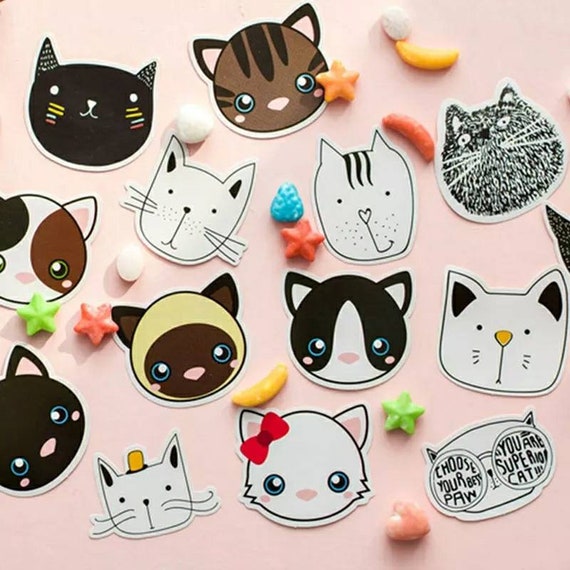 Cute Cat Stickers 45pcs