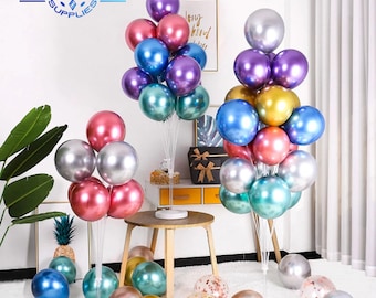 Soporte para globos Soporte para globos Soporte para globos Columna Globos Decoración para fiestas de cumpleaños Niños Baby Shower Fiesta de bodas Hogar Suministros de decoración de Navidad