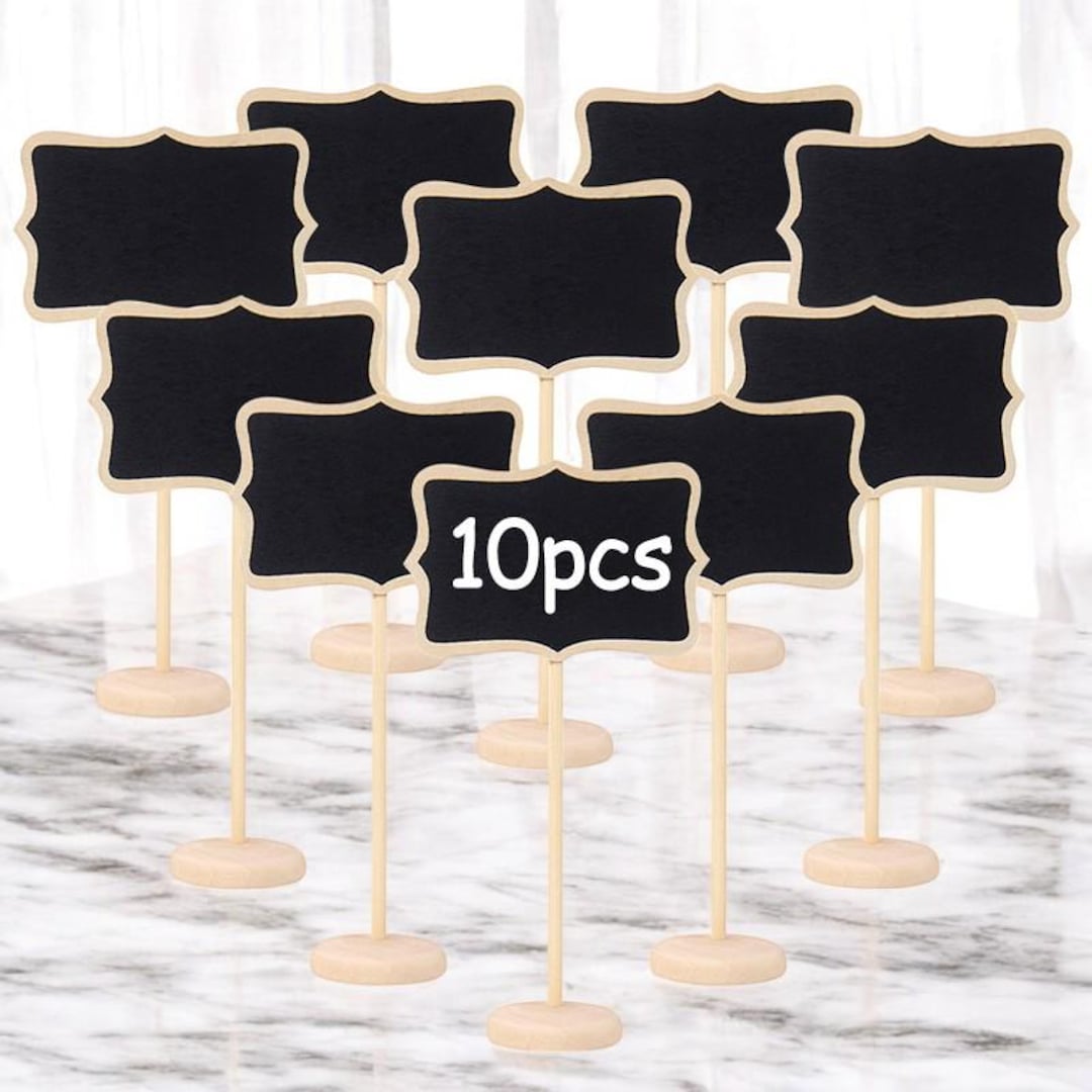 5/10pcs Wedding Blackboard Mini Wooden Chalkboard Message Sign Food ...