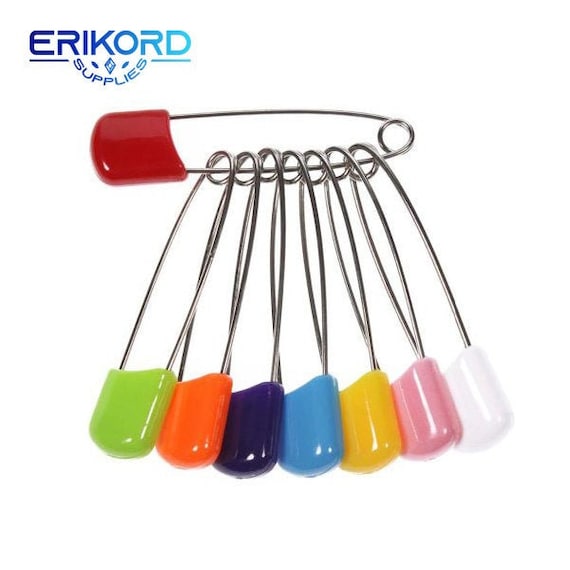 10/20Pcs Baby Safety Pin Plastic Head Safety Pins Safety Locking