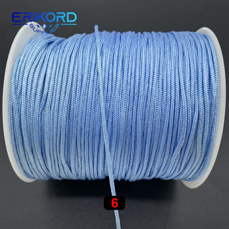 0.5/0.8/1.0/1.5mm 5/10 Yards Nylon Cord Thread Chinese Knot Macrame Cord Bracelet Braided String DIY Tassels Beading for Shamballa Rope 6