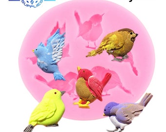 XMOLDNMS Vogels Siliconen Mallen Vogel Fondant Mold Voor Cake Decorating Cupcake Topper Chocolade Gom Pasta Polymeer Klei