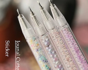 1 Stück Aufkleber Cutter Papierschneider Schneidwerkzeug Handwerk Werkzeuge Präzisionskunst Aufkleber Washi Tape Cutter Schulbedarf Blase Stift Cutter-Werkzeug