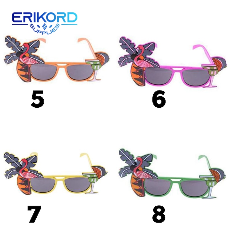 Funny Party Sunglasses Birthday Party Glasses Tropical Fancy Dress Favors Fun Summer Wedding Birthday Party Photo Booth Props Supplies image 3