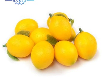 5/20/50pcs Mini citron artificiel fausse mousse Fruits et légumes baies pour mariage décoration de noël bricolage Scrapbooking décor de cuisine