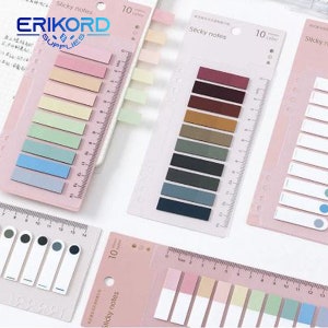 200 Stück Set Morandi Index Sticky Notes Memo Pad Lesezeichen Niedlicher Terminplaner Papier Aufkleber Kinder Büromaterial selbstklebend