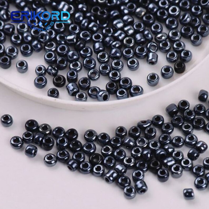 10g Multi Size Metal Color Glass Seed Beads Golden Plated Spacer Czech Glass Beads for Jewelry Bracelet Necklace Making DIY Accessory