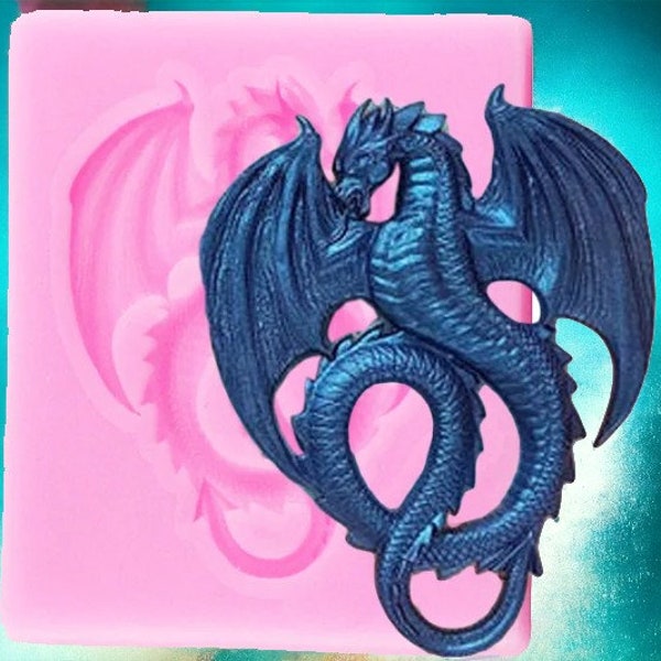 3D Dragon Silicone Mold Cake Fondant Molds DIY Party Cake Decorating Tools Cupcake Chocolate Gumpaste Candy Polymer Clay Mould Relief Border