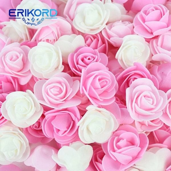 50/100/200 Pieces 3.5cm Pe Foam Rose Head Artificial Flower for Wedding Birthday Party Home Decoration DIY Bear Rose Valentines Day Gifts