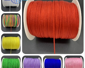 0.5/0.8/1.0/1.5mm 5/10 Yards Nylon Cord Thread Chinese Knot Macrame Cord Bracelet Braided String DIY Tassels Beading for Shamballa Rope