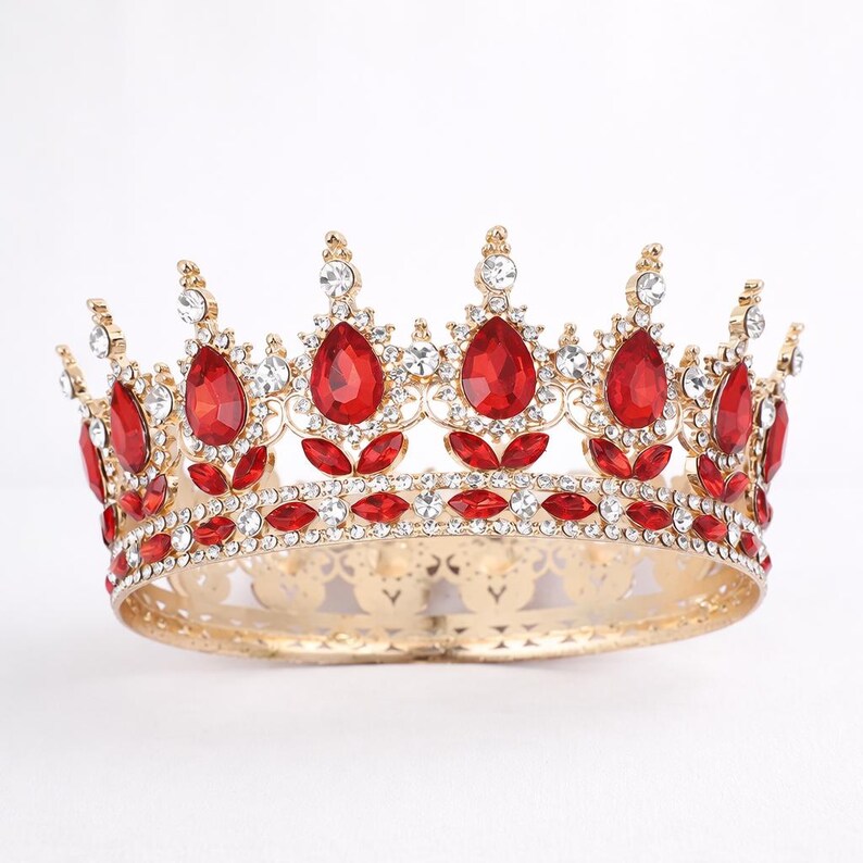 Elegant Crystal Crown Cake Topper Large Princess Tiara for Birthday ...
