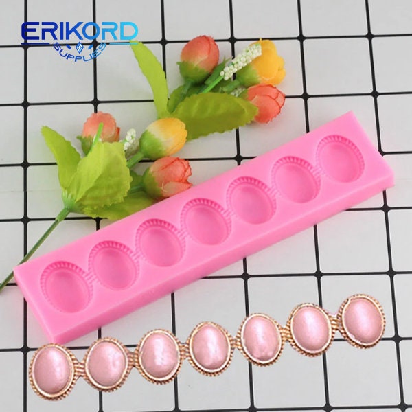Clear Silicone Mold for Resin European Bubbly Bead 15 X 10 Mm