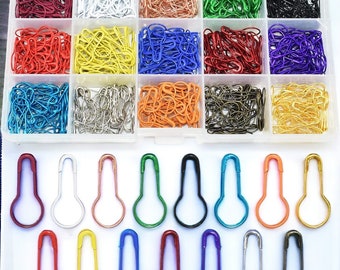 100 épingles en métal calebasse gourde forme poire épingles en métal de sécurité Clips artisanat sûr pour tricoter des marqueurs de point kit de couture bricolage