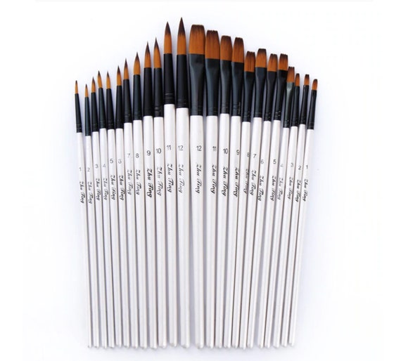 12 PCS Nylon Hair Material Watercolor Paint Brushes - China Paint Brush,  Painting Brush