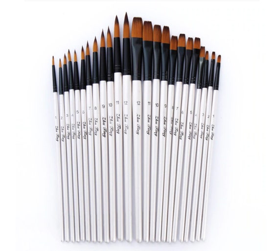 Acrylic & Oil Paint Brushes - Set of 12 | Arteza