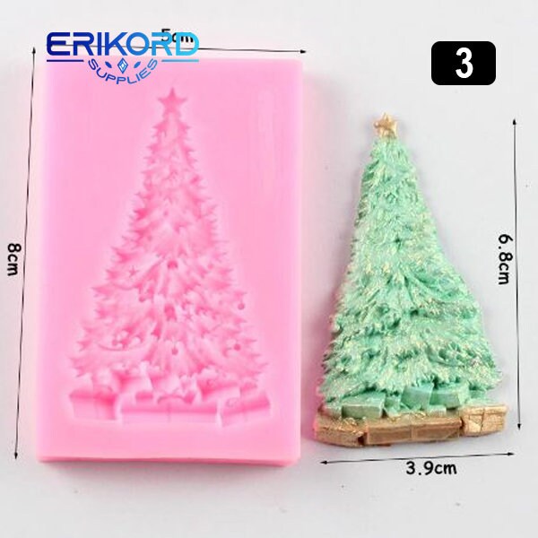 Set di 6 formine per biscotti a forma di foglia di agrifoglio, stampi 3D per biscotti, fondente, decorazioni per torte