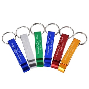 Flaschenöffner Schlüsselanhänger mit GRAVUR personalisierter Flaschenöffner