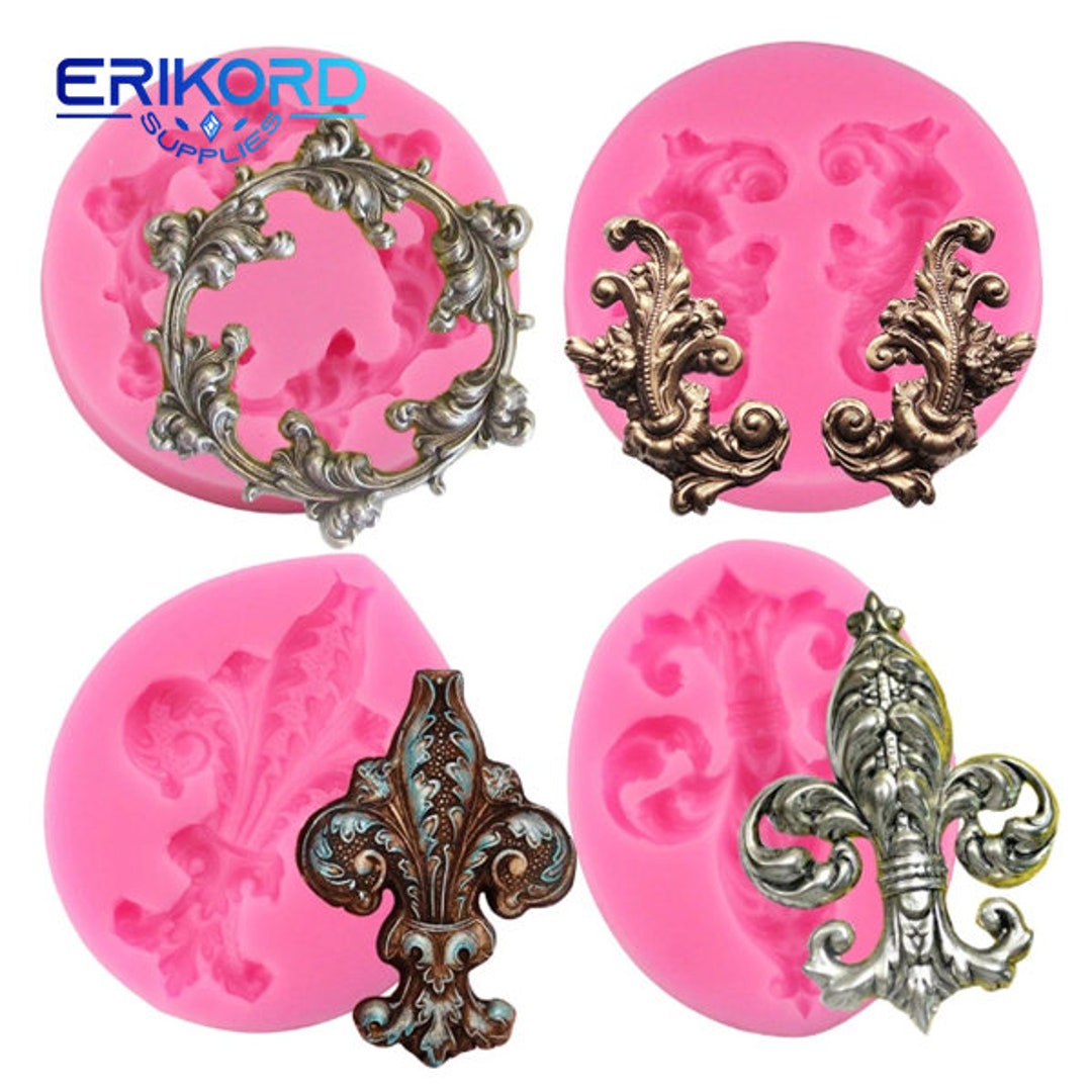 3D Baroque Scroll Relief Cake Border Silicone Mold Fondant - Etsy