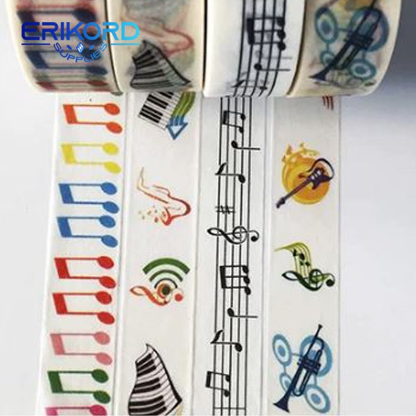 Musique Washi Tape Japonais Washi Tape Notes de musique Washi Music Lover Planner Washi Gift Wrapping Tape Crafting Tape Planner Fournitures