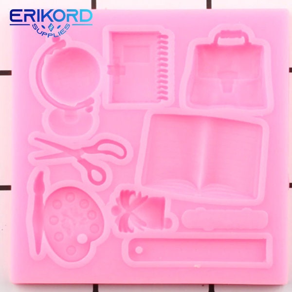 Schulanfang Fondantformen - 4er Set Mit Schulmotiven