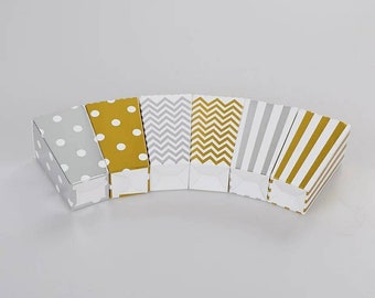 Free Shipping! 12pcs New Wedding Birthday Movie Party Tableware Gold/Silver Stiff Paper Party Popcorn Boxes Pop Corn Candy/Snack Favor Bags