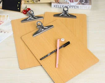 Free Shipping! A4/A5 Size Wooden Clipboard File Folder Stationary Board Hard Board Writing Plate Clip Report Office Supplies Wood Clipboard