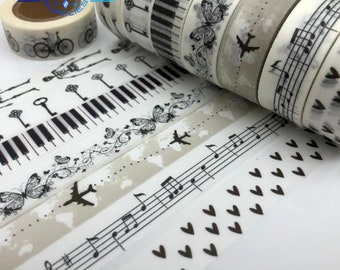 15mmx10m Black Love Scrapbooking Washi Tape Dekoratives Masking Tape Klebeband Papier Tape Tagebuch Notizbuch Dekor Washi Tape Planner Sticker