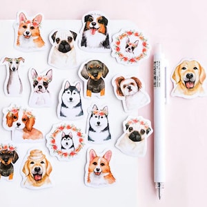 45 pçs bonito cão animal adesivo decoração diy scrapbooking adesivo papelaria diário etiqueta envelope selador adesivos decoração do caderno