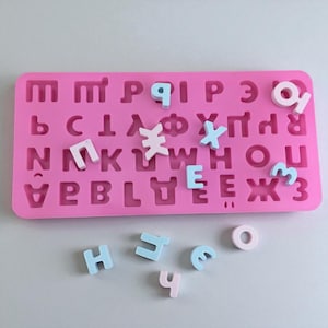 Letras del alfabeto de cumpleaños ruso, moldes de chocolate hechos a mano para pasteles, herramientas de decoración para pasteles de boda, moldes para pasteles de fondant y azúcar, ruso creativo