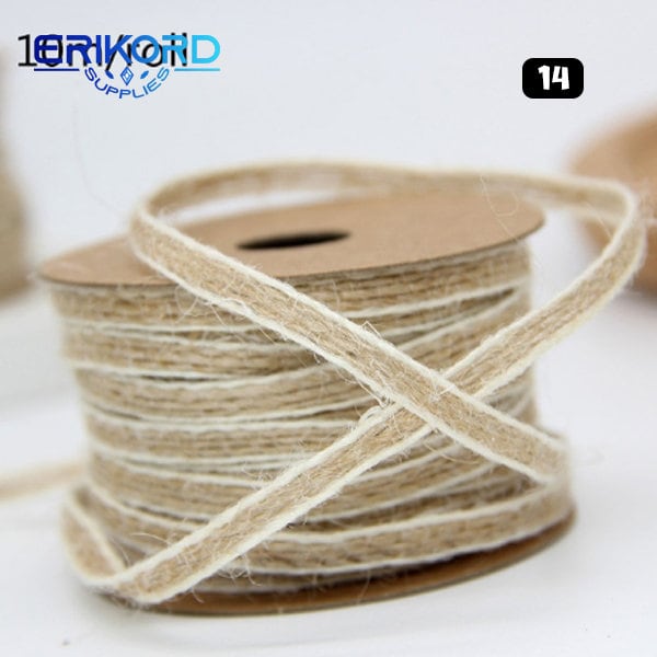 5-10m Natural Vintage Hand Weaving Burlap Jute Cord Hemp Rope Gift ...