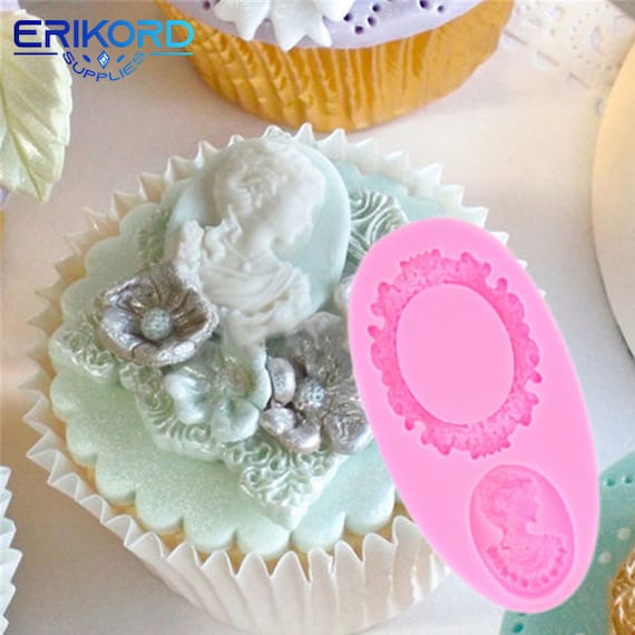 Oval Cameo Oval Frame Fondant Mold Miniature Frame Silicone