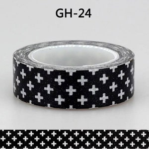 Free Shipping 10m Adhesive Tape Black and White set Scrapbooking DIY Craft Sticky Decorative Masking Tape Japanese Paper Washi Tape Paper image 3