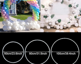 Round Arch for Balloon Holder Bow of Balloon Circle Balloon Stand Support Wedding Engagement Birthday Party Decor Baby Shower Backdrops