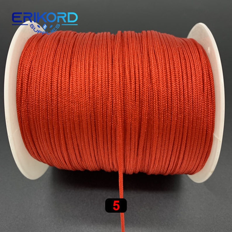0.5/0.8/1.0/1.5mm 5/10 Yards Nylon Cord Thread Chinese Knot Macrame Cord Bracelet Braided String DIY Tassels Beading for Shamballa Rope 5