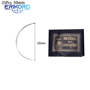 25pcs C Type Curved Mattress Needles Hand Sewing Home Household Repair Sewing Needles Perfect to Attach Welt Cording Curved Sewing Needle 25Pcs 50mm