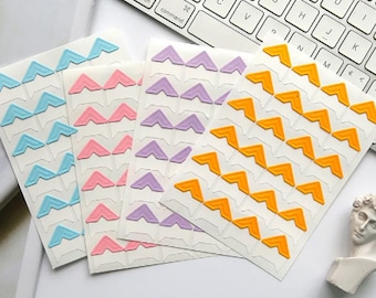 1 Sheet Colorful Kraft Paper Decoration Sticky Corner Stickers Photos Greeting Cards Album Decor DIY Art Crafts Scrapbooking Journal Planner