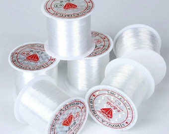 0.2/0.25/0.3/0.35/0.4/0.45/0.5/0.6mm 1 Roll Fish Line Wire Clear Non-Stretch Strong Nylon String Beading Cord Thread Jewelry DIY Bracelet