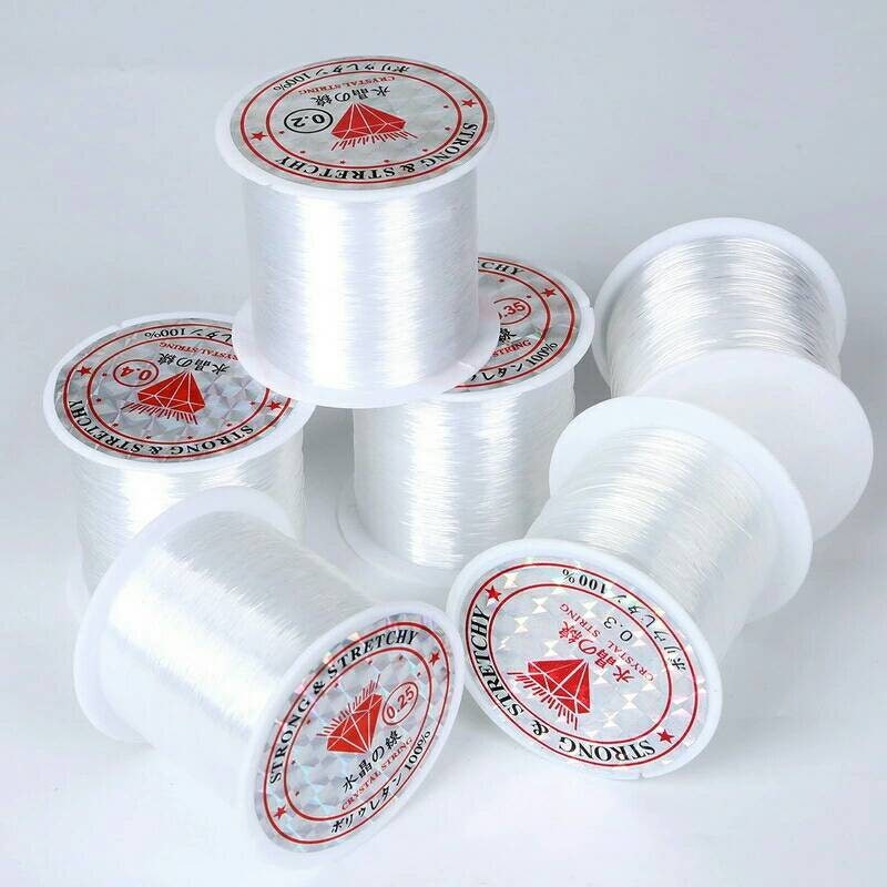 0.2-0.4MM Nylon Clear Beading Wire Cord Thread Fishing Wire String