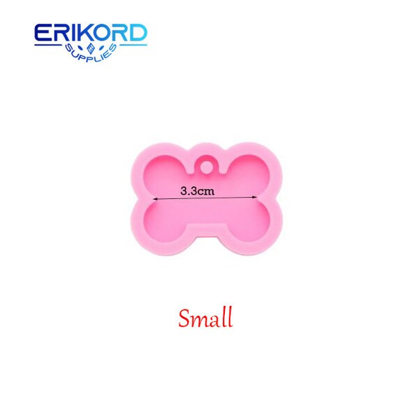 2 Pcs Dog Bone Silicone Molds - Glossy Pet Tag Molds For Resin, Clay & Chocolate Making