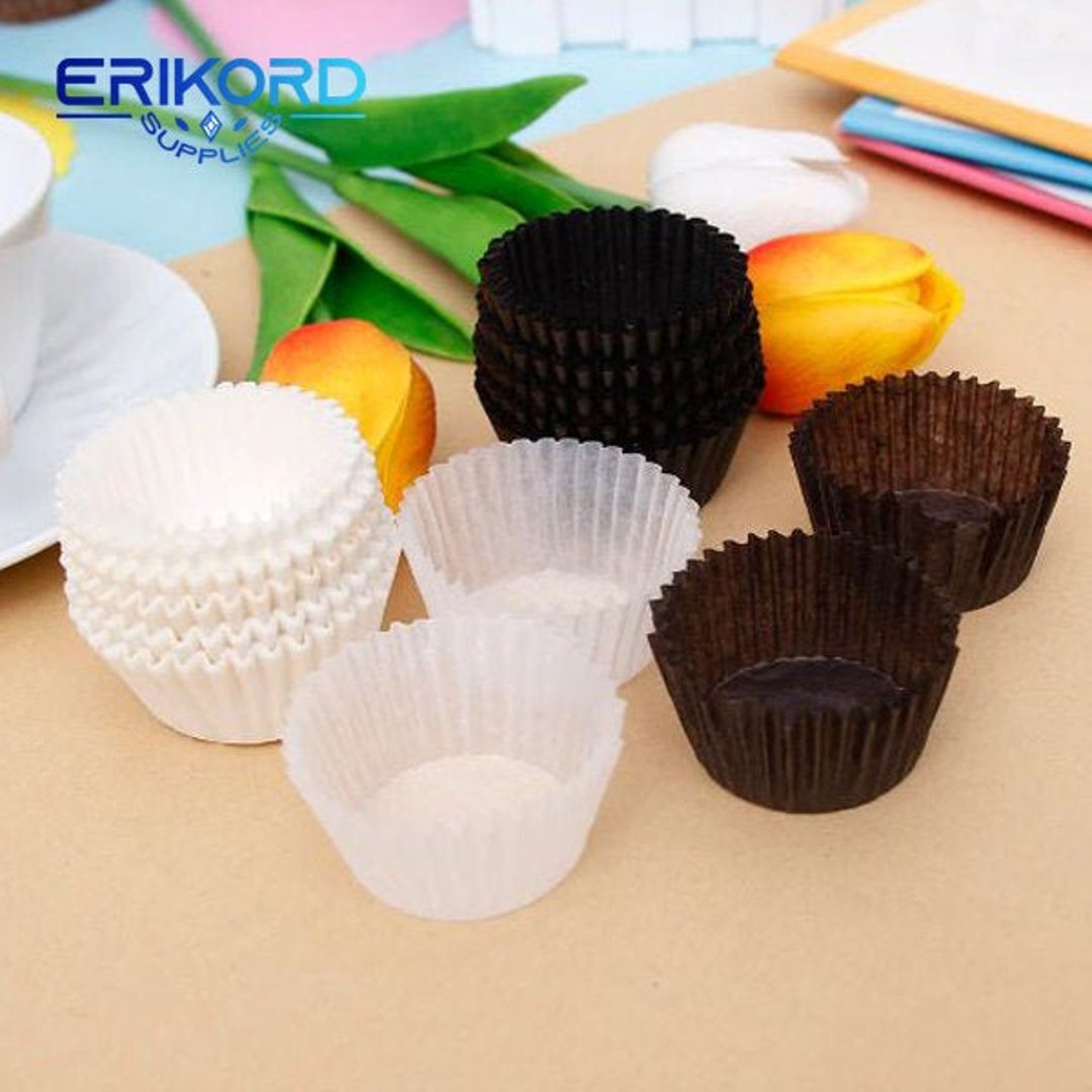 Visland 50pcs Cupcake Liners Paper Cupcake Wrappers Bulk Mini Baking Cup  Cake Cases Muffin Baking Paper Cups for Baking Tools 