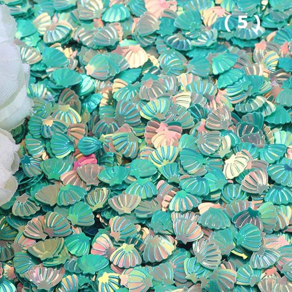 15g Iridescent Glitter Shell Confetti Iridescent Under the Sea Table ...