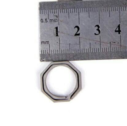 Keyring Key Multi Tool Octagon Titanium TC4 Pocket Hook Keychain Camp ...