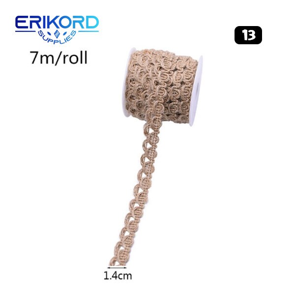 5-10m Natural Vintage Hand Weaving Burlap Jute Cord Hemp Rope Gift ...