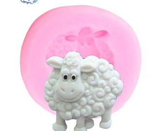 Sheep Silicone Mold 3D Animals Candy Chocolate Fondant Molds DIY Baby Birthday Cake Decorating Tools Cupcake Cookie Baking Mould