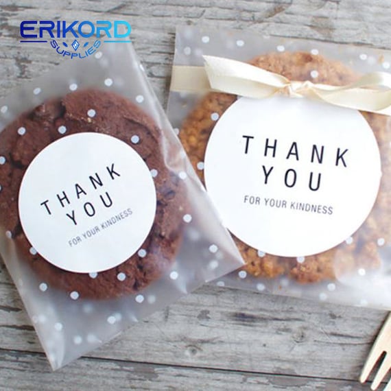 Transparent Paper Bag Cellophane Polka Dot Candy Cookie Gift Bag Wedding Birthday Party OPP Adhesive Pouch Candy Box