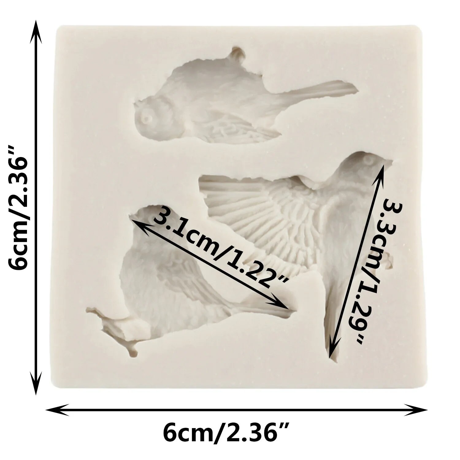 Silicone Cake Decorating Mold - Bird & Flower Fondant Mold, Non-Stick Bakeware For Chocolate, Cupcake Toppers, Sugarcraft