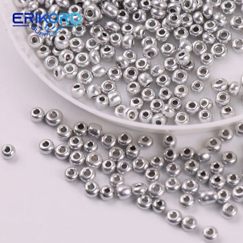 10g Multi Size Metal Color Glass Seed Beads Golden Plated Spacer Czech Glass Beads for Jewelry Bracelet Necklace Making DIY Accessory