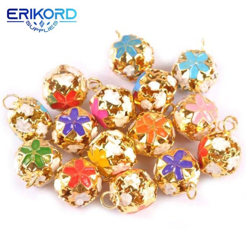 14mm 15pcs Lot shop Colorful Iron Small for H Jingle New product Bells Decoration