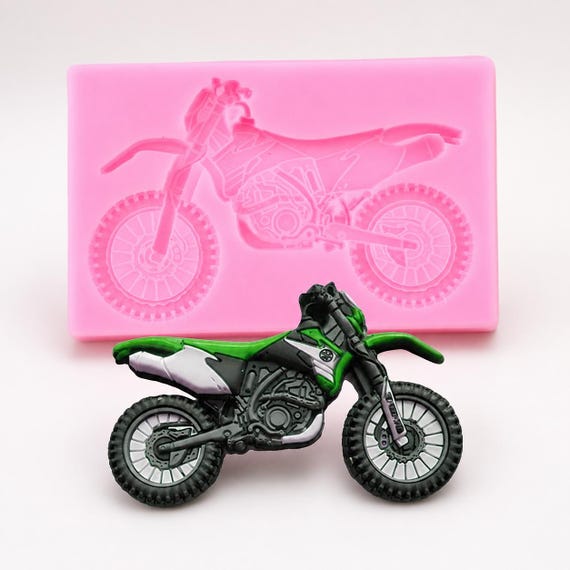 3D Motorcycle Silicone Mold Baby Bike Fondant Mold for Birthday Cake Decorating Chocolate Candy Clay & DIY Baking Crafts